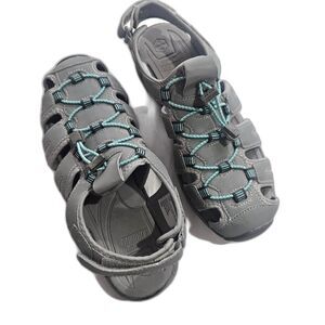 KHOMBU 9 Men's Aliseo Sport Sandal Closed Toe Grey Rugged Lightweight